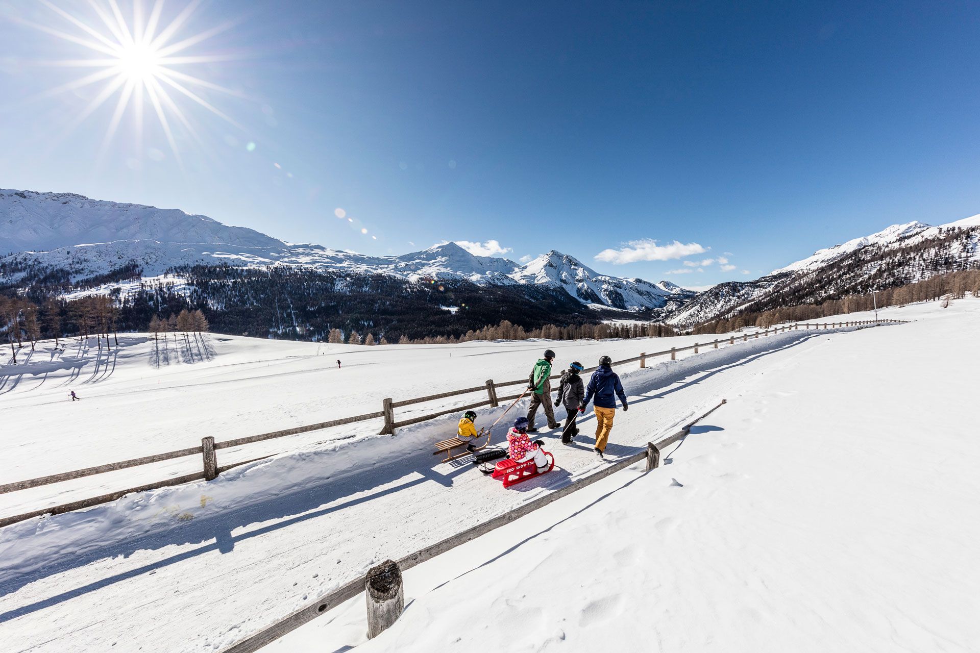 Winter Familie Natur